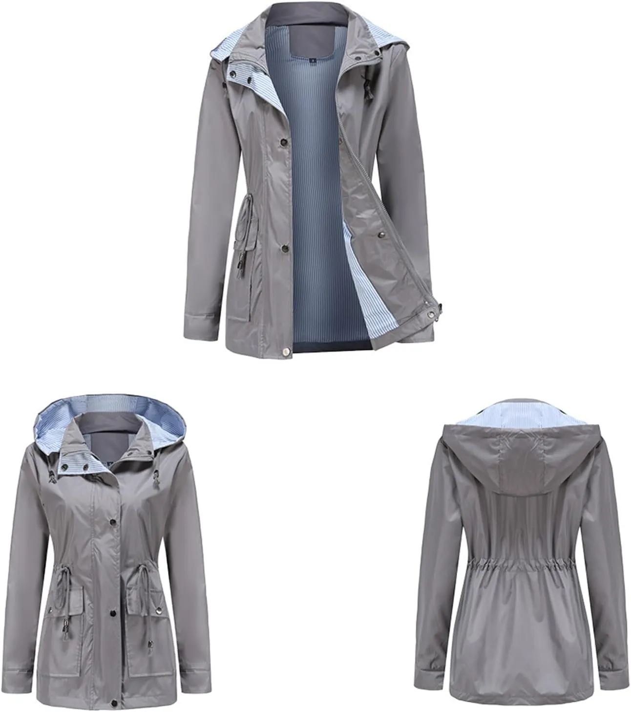 TARIENDY Women Rain Jacket Waterproof Outdoor Sportswear Casual Hiking Jacket Lightweight Travel Outerwear Hooded Raincoat