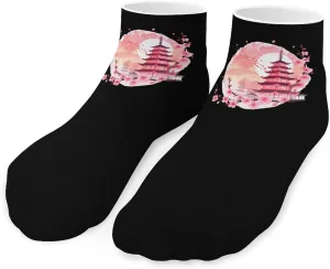 Temple Flowers Ankle Socks Breathable Low Cut Sports Socks Casual No Show Sock for Women Men