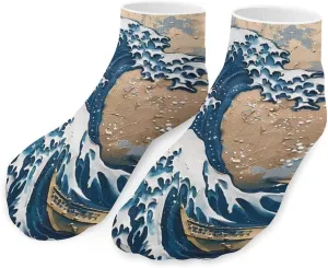 The Great Wave of Kanagawa Art Ankle Socks Breathable Low Cut Sports Socks Casual No Show Sock for Women Men