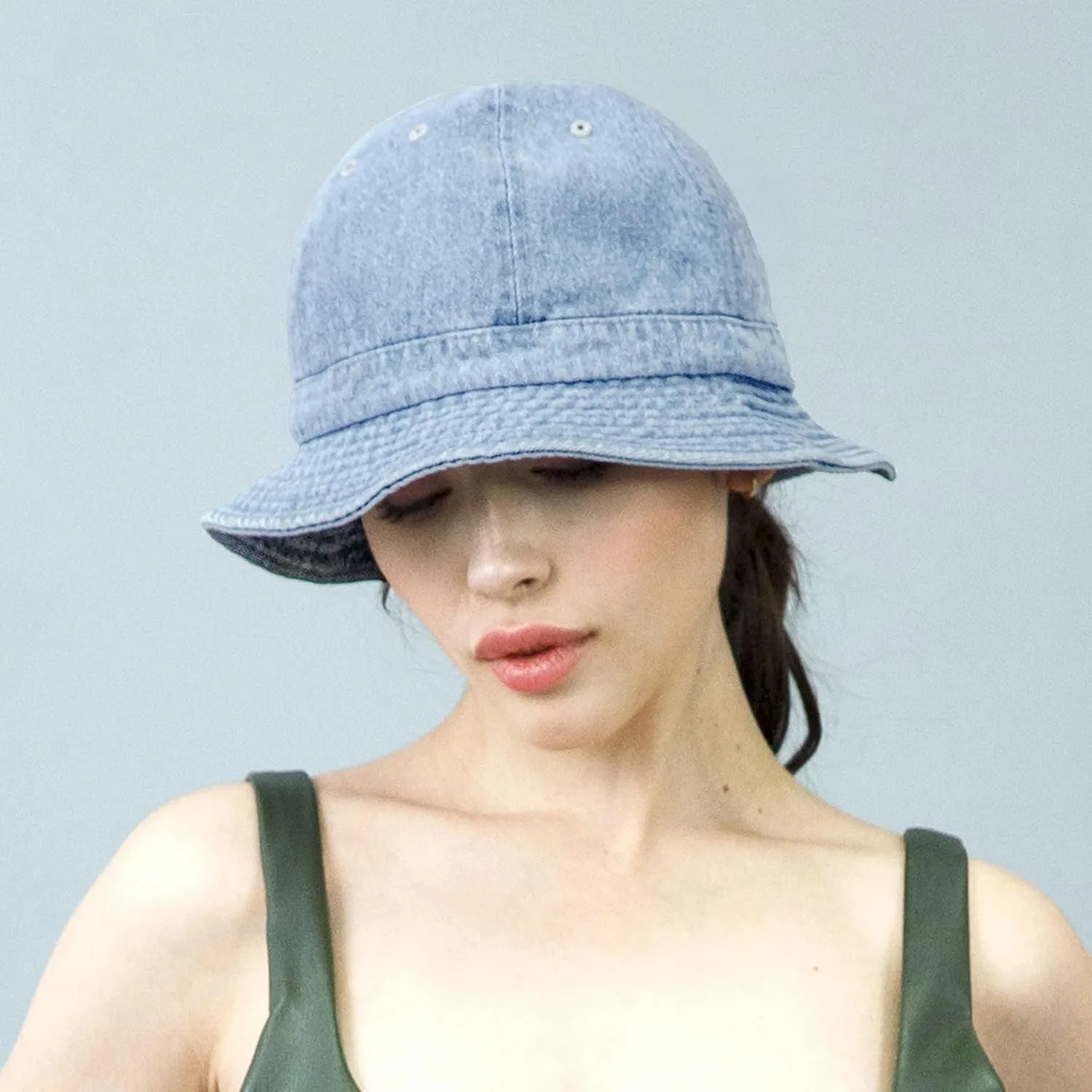 The Hat Depot Bucket Sun Hat 100% Cotton Long Brim and Deeper & Round Top Tennis Packable Summer Fashion Outdoor Hat