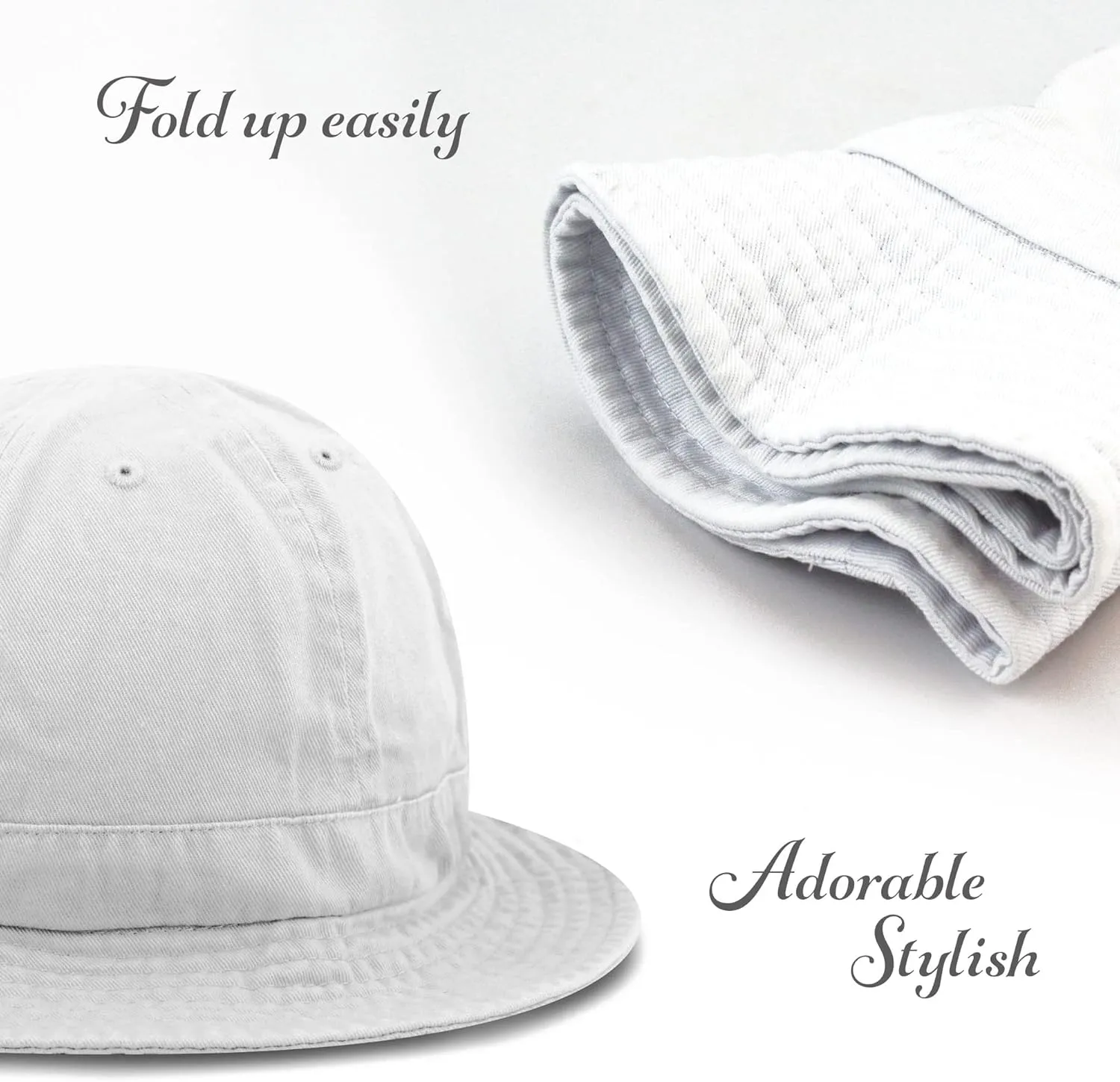The Hat Depot Bucket Sun Hat 100% Cotton Long Brim and Deeper & Round Top Tennis Packable Summer Fashion Outdoor Hat