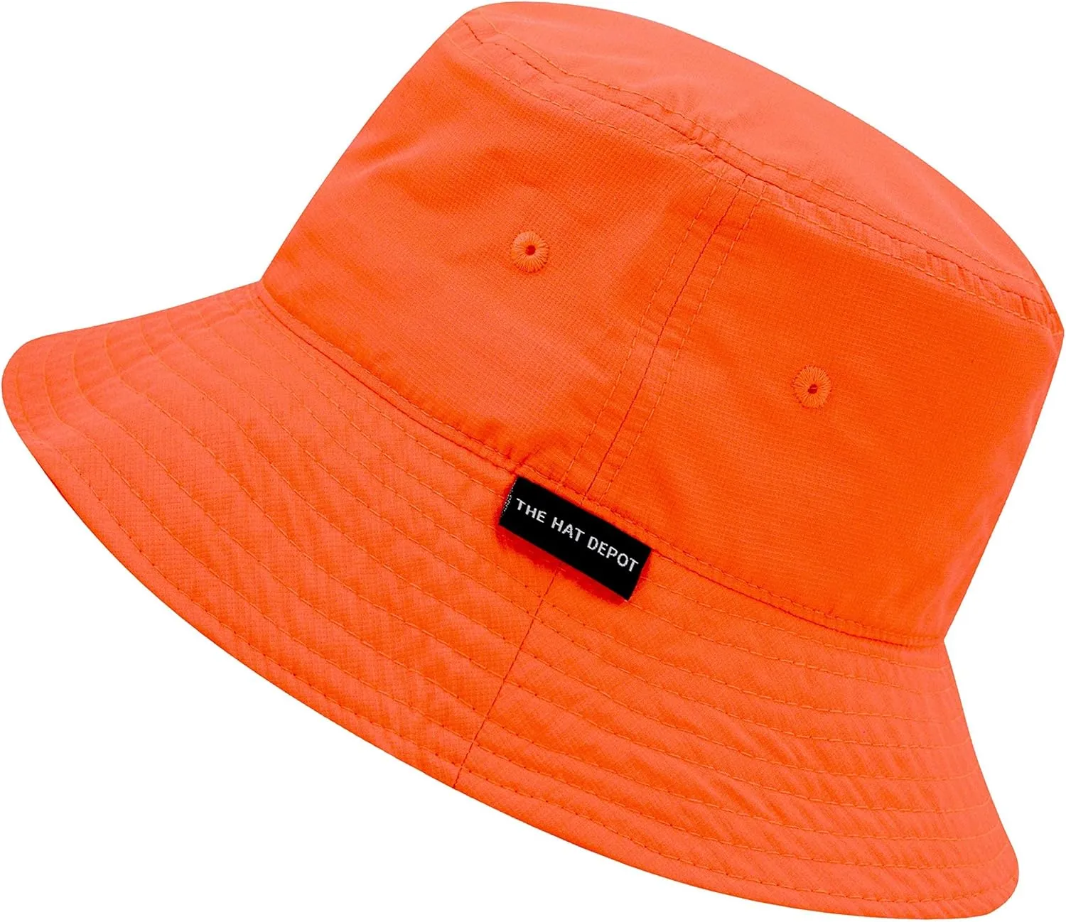 The Hat Depot Lightweight, Quick Dry Polyester Packable Nylon Bucket Sun Hat