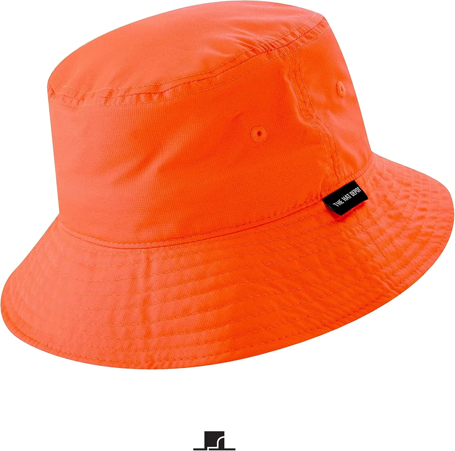 The Hat Depot Lightweight, Quick Dry Polyester Packable Nylon Bucket Sun Hat
