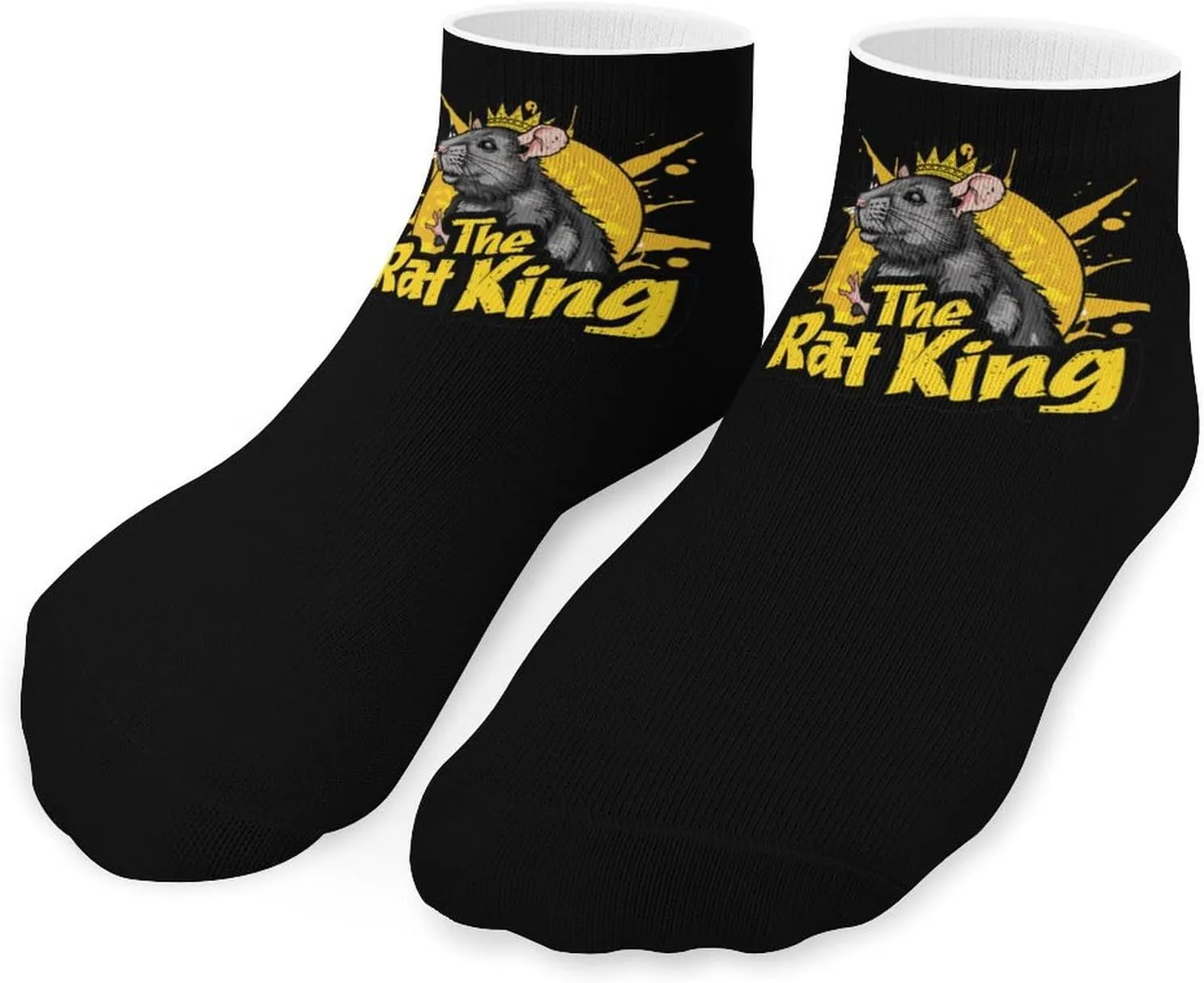 The Rat King Cute Ankle Socks Breathable Low Cut Sports Socks Casual No Show Sock for Women Men