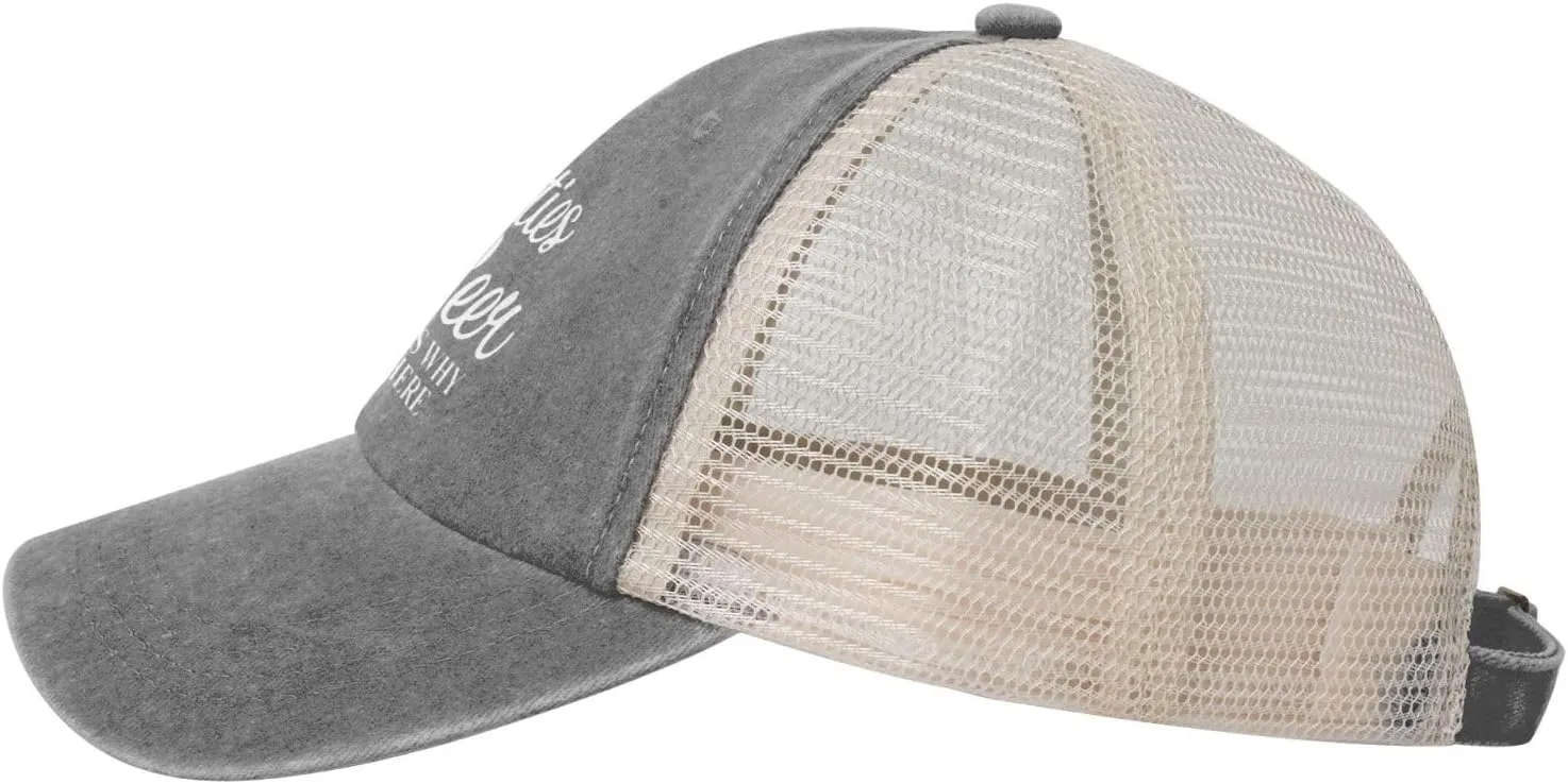 Titties and Beer That's Why I'm Here Cowboy Mesh Baseball Cap Denim Baseball Cap Baseball Cap