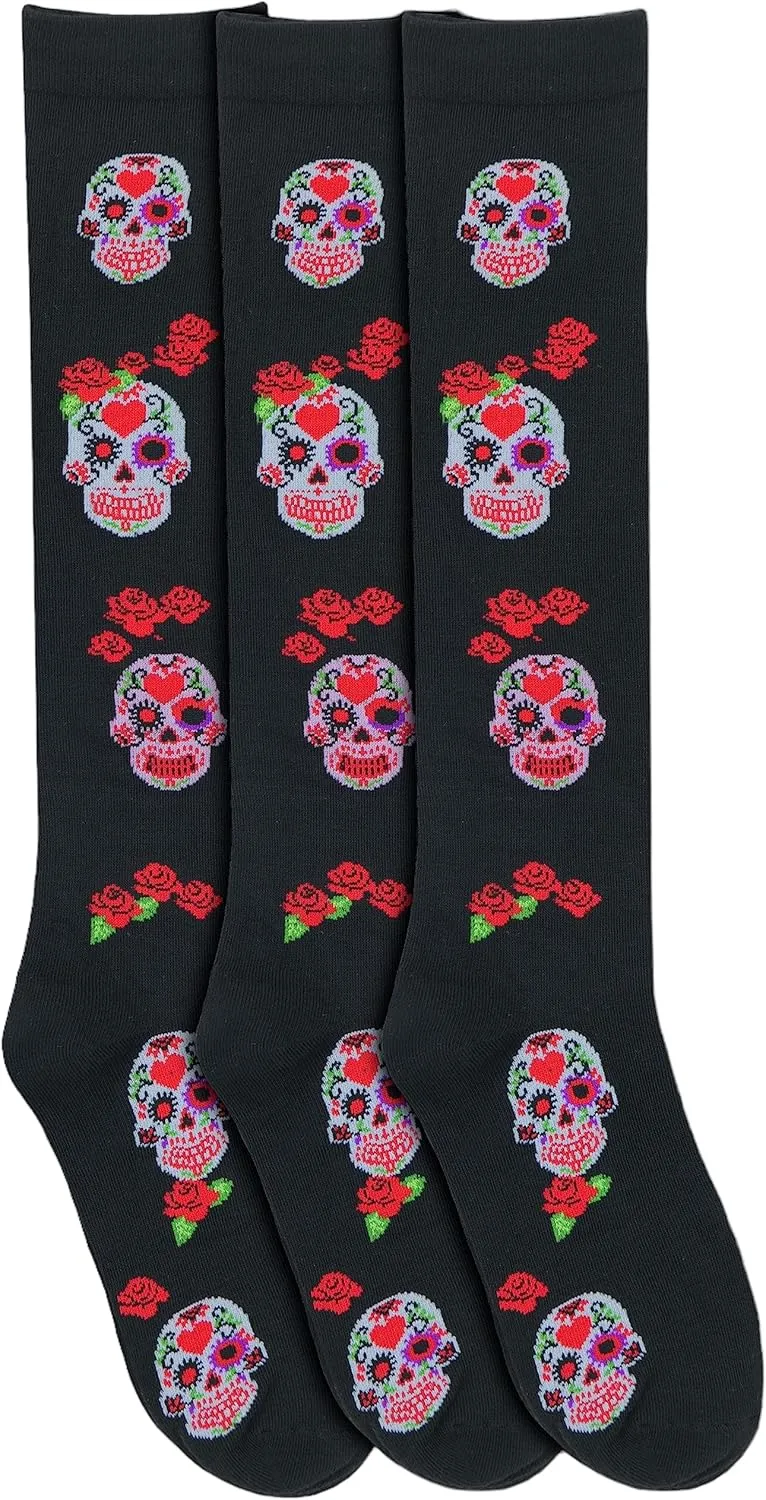 ToBeInStyle Women's Colorful Patterned Design Knee High Socks