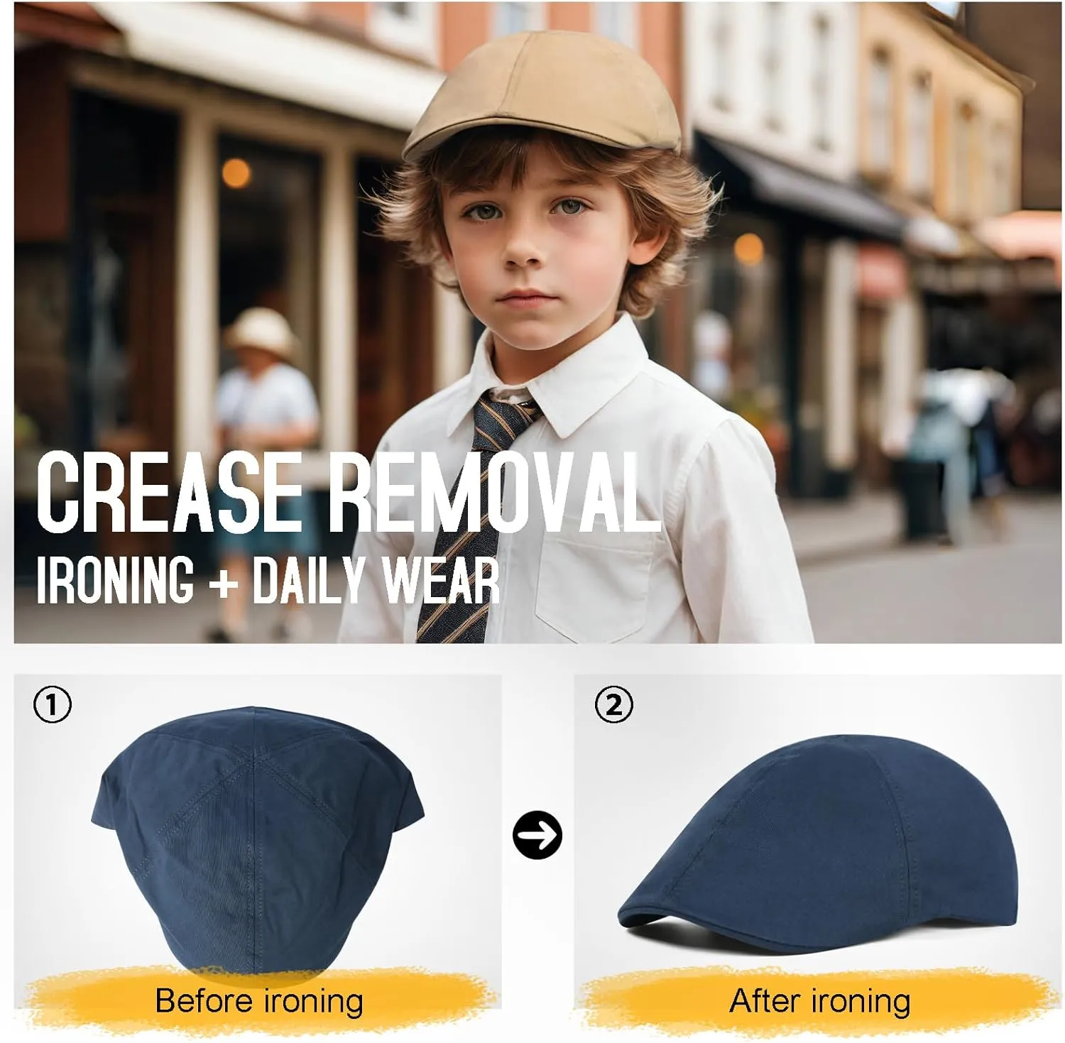 Toddler Boy Cotton Newsboy Cap Kids Ivy Infant Child Beret Flat Hat