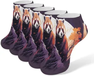 Top of Branch Casual Socks Soft Moisture-Wicking Socks Low Cut Invisible Liner Ankle Sock (5 Pairs)