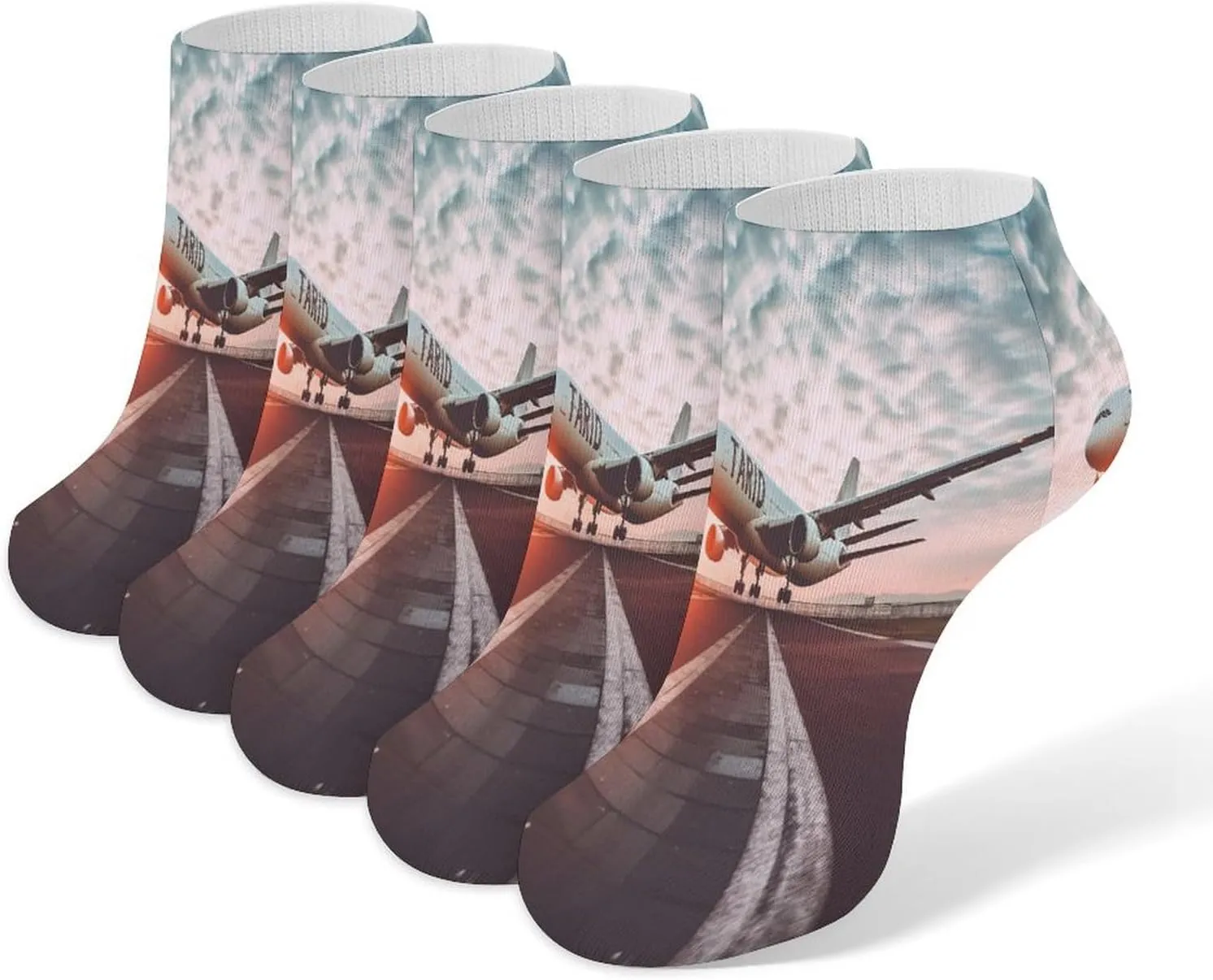 Travel World Casual Socks Soft Moisture-Wicking Socks Low Cut Invisible Liner Ankle Sock (5 Pairs)