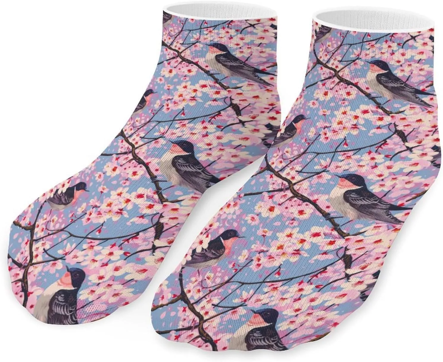 Tree Swallow Ankle Socks Breathable Low Cut Sports Socks Casual No Show Sock for Women Men