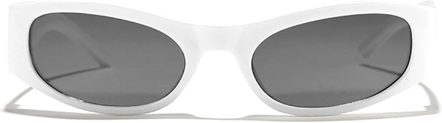 Trendy Women's Oval Sunglasses Fashion Luxury Small Brown Sexy Cat Eye Sunglasses Women Vintage Punk Shades Eyewear