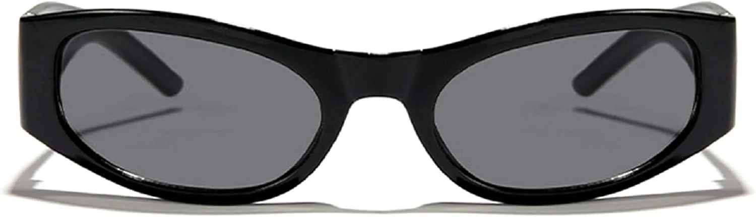 Trendy Women's Oval Sunglasses Fashion Luxury Small Brown Sexy Cat Eye Sunglasses Women Vintage Punk Shades Eyewear