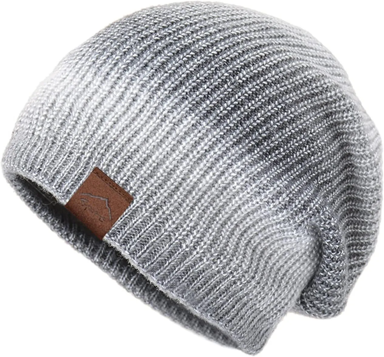 tuduoms Womens Tie Dye Hats Winter Wool Warm Rib Cable Knit Beanies Hat Teen Girls Trendy Cute Skull Ski Cap Pom Pom Beanie