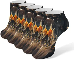 Two Pictures Casual Socks Soft Moisture-Wicking Socks Low Cut Invisible Liner Ankle Sock (5 Pairs)