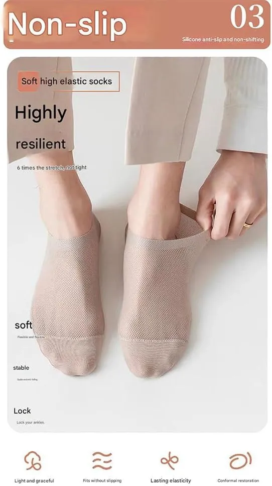 Ultra Thin Liner Non-Slip No Show Socks - Breathable Blend for Men & Women - Perfect for Sports, Casual Wear