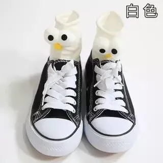 Unisex 3D Eyes Cartoon Design Cotton Socks
