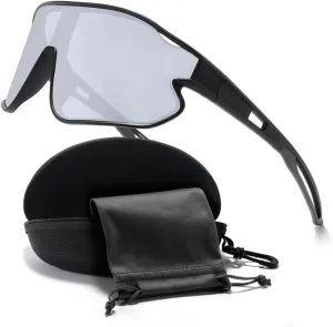 Unisex Youth Cycling Sunglasses For Tennis Softball, One-piece UV400 Wraparound Baseball Shades Outdoors & Indoors.