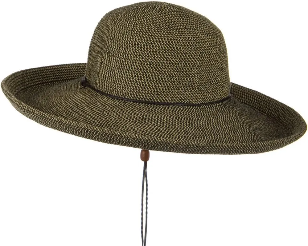 UPF 50  Cotton Paper Braid Kettle Brim Hat