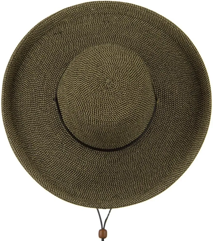 UPF 50  Cotton Paper Braid Kettle Brim Hat