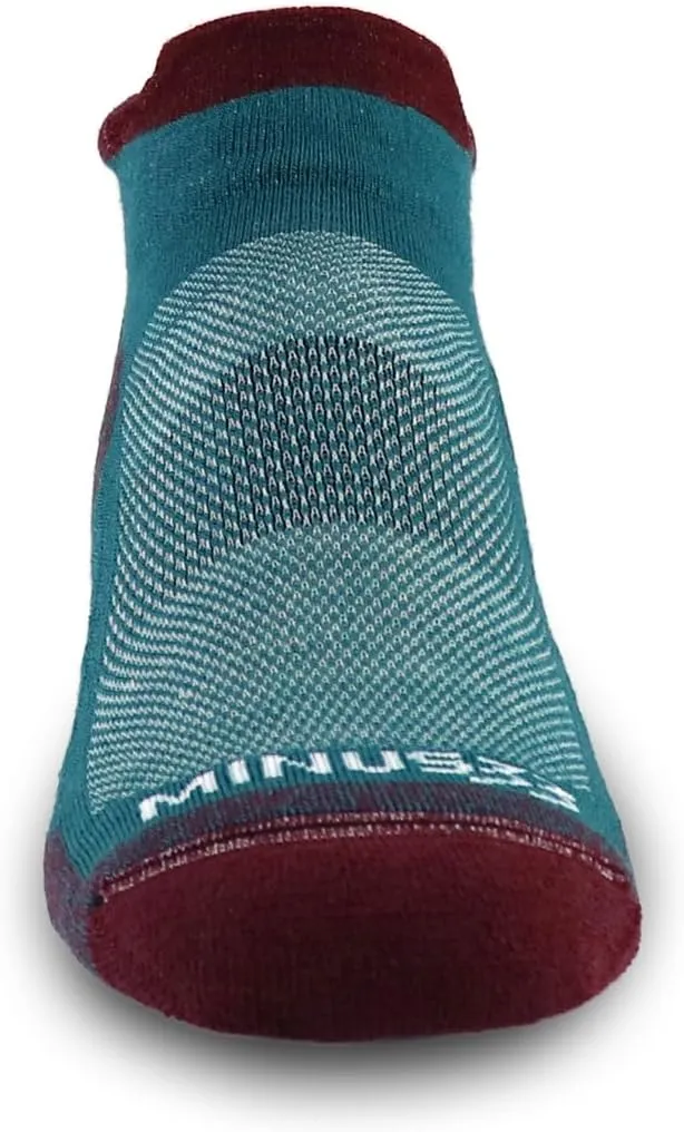 USA Made - Trail Running No Show Socks - Merino Wool Full Cushion Sock - Moisture Wicking Running Sock