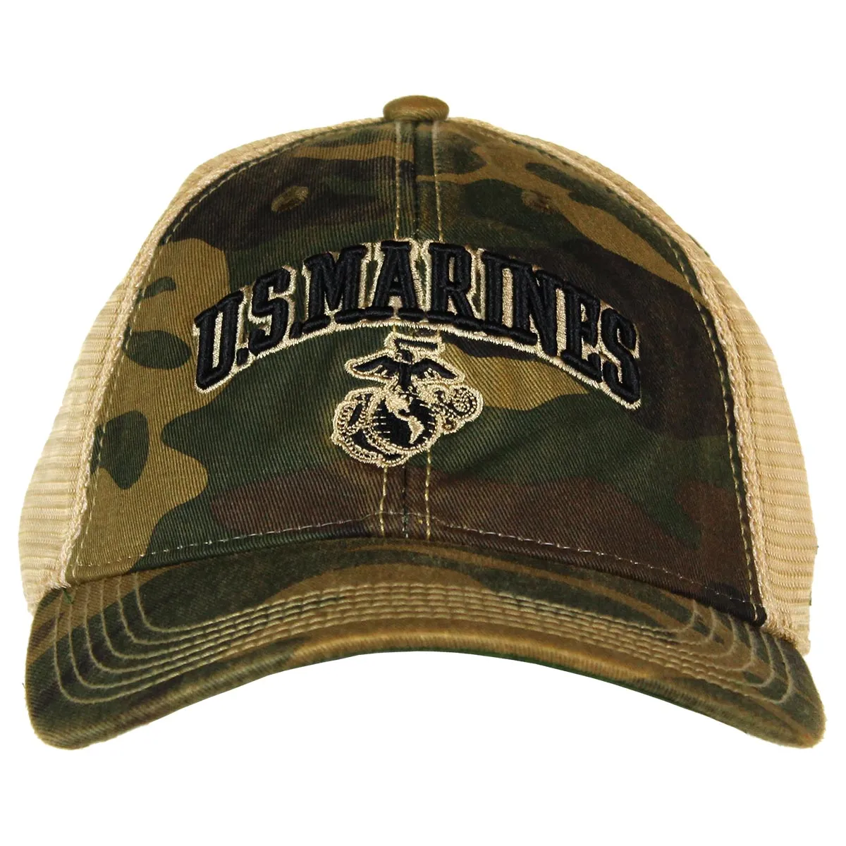 USMC Stretch Fit Camo Trucker Cap