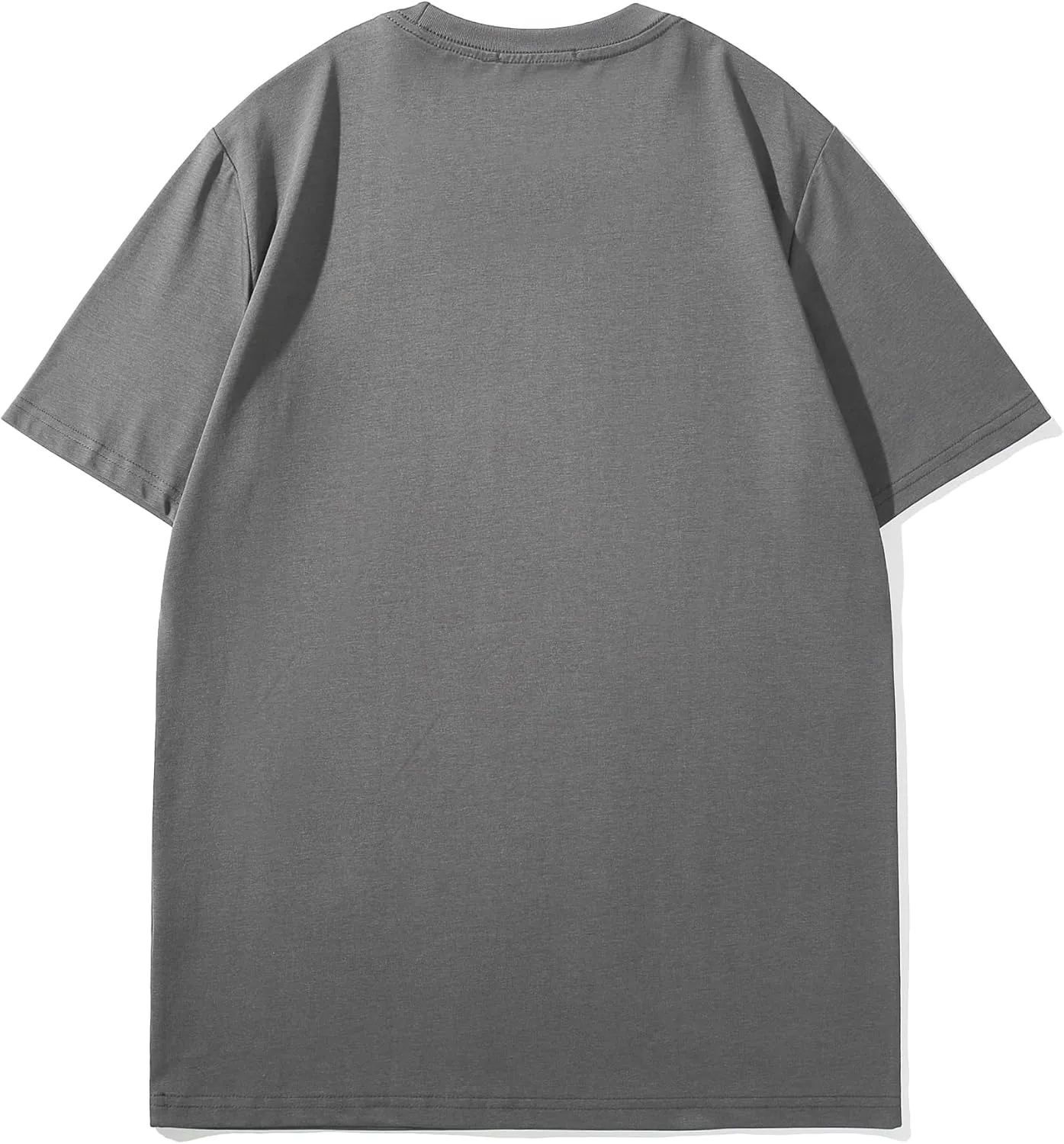 VEIISAR Men's Midweight Crew Neck T-Shirt - 210GSM Soft Cotton Blend, Regular Fit for Cooling Comfort