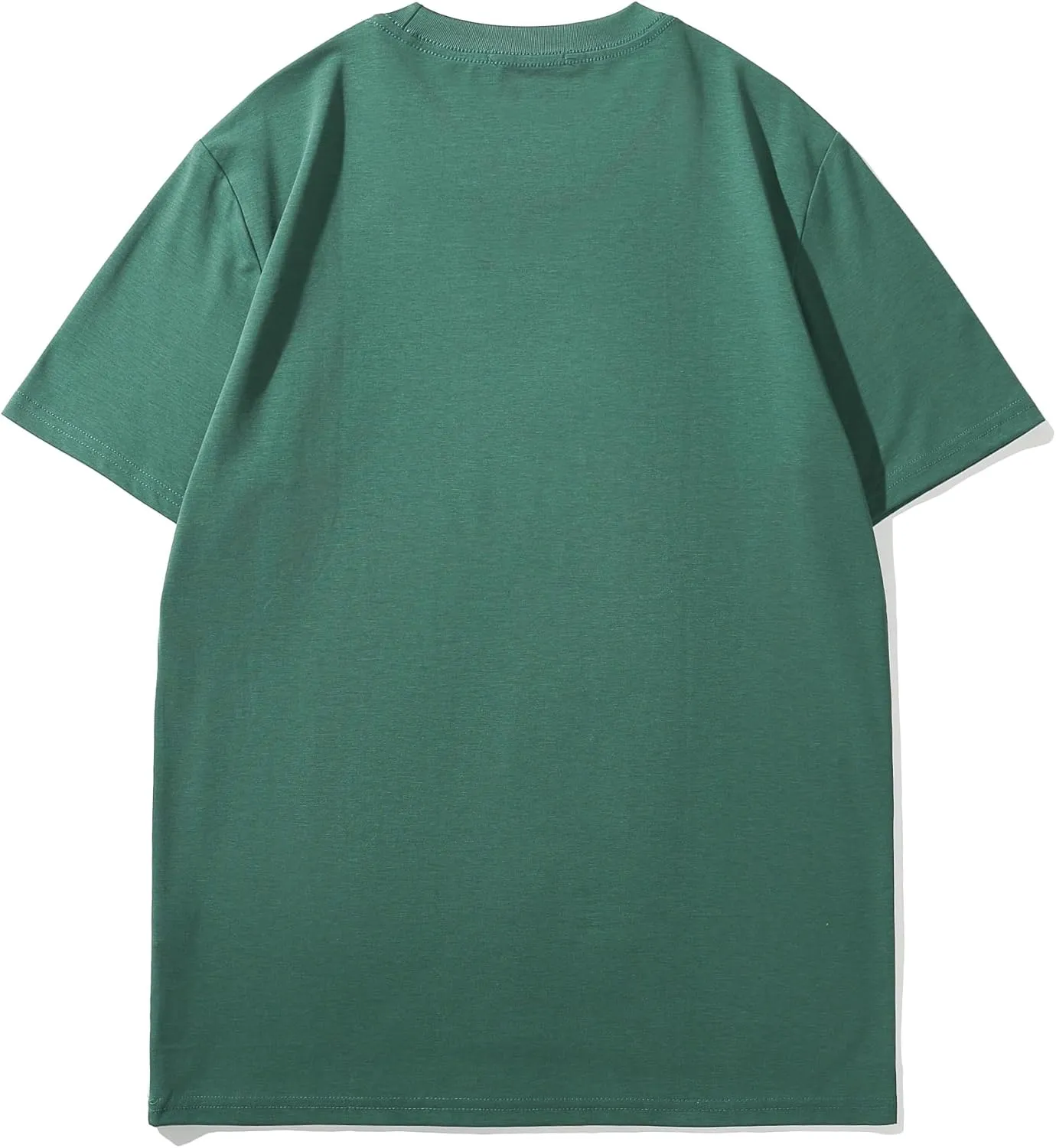 VEIISAR Men's Midweight Crew Neck T-Shirt - 210GSM Soft Cotton Blend, Regular Fit for Cooling Comfort