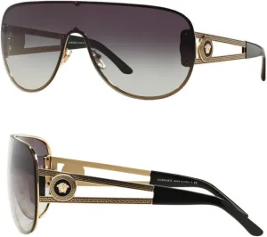Versace VE2166 Non-Polarized Aviator Sunglasses for Women  Pale Gold Metal Frame with Temples, eShades Eyewear Kit Included