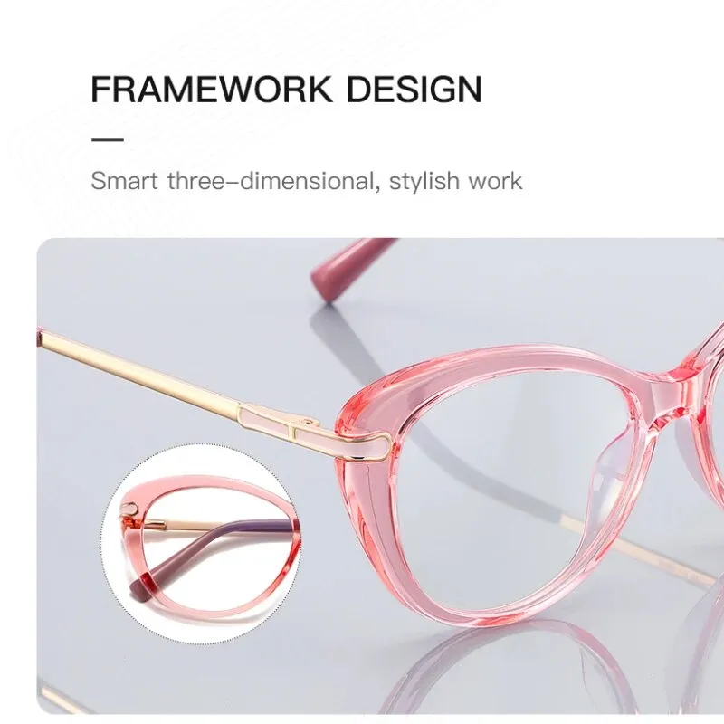 Vicky Women's Full Rim Square Acetate Stainless Steel Reading Glasses 2088