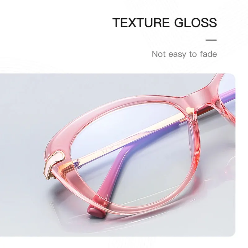 Vicky Women's Full Rim Square Acetate Stainless Steel Reading Glasses 2088