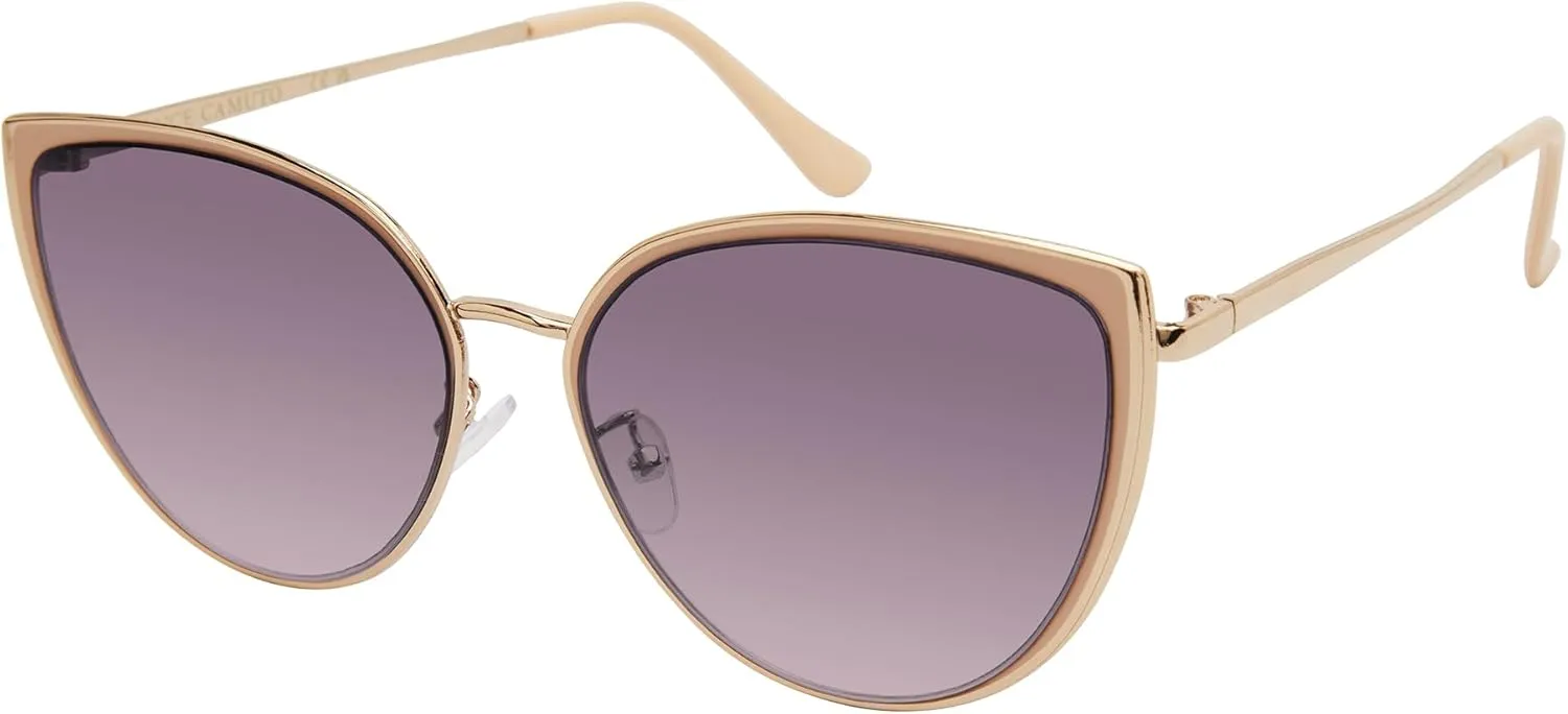 Vince Camuto Women's Vc1083 Vintage Metal 100% Uv Protective Cat Eye Sunglasses. Luxe Gifts for Her, 57 Mm