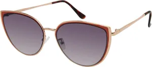 Vince Camuto Women's Vc1083 Vintage Metal 100% Uv Protective Cat Eye Sunglasses. Luxe Gifts for Her, 57 Mm