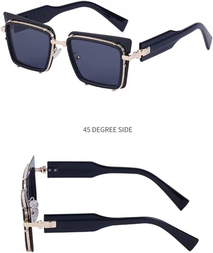 Vintage Cat Eye Sunglasses For Women Alloy Black Gradient Uv400 Sun Glasses Men Hip Hop Shades Driving