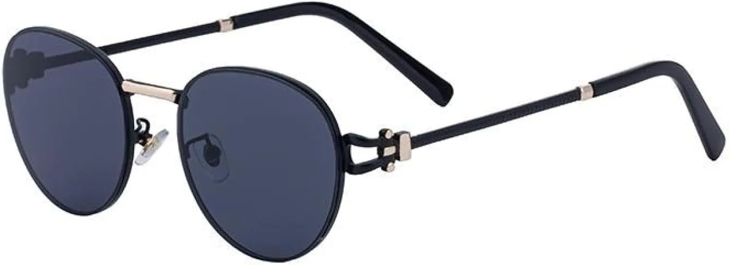 Vintage Oval Punk Sunglasses for Women Luxury Round Outdoor Uv400 Fashion