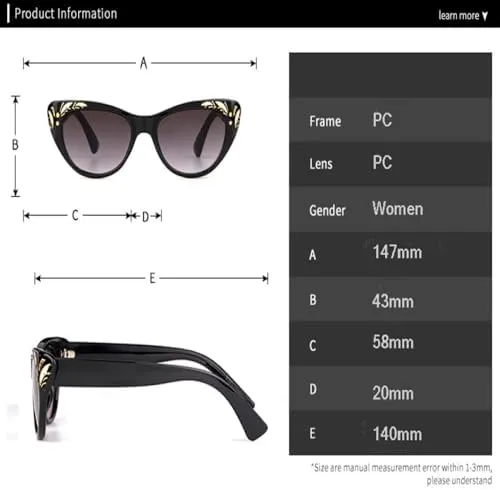 Vintage Retro Small Cat Eye Sunglasses WomenWhite Frame Cateye Sun Glasses White Shades Eyewear