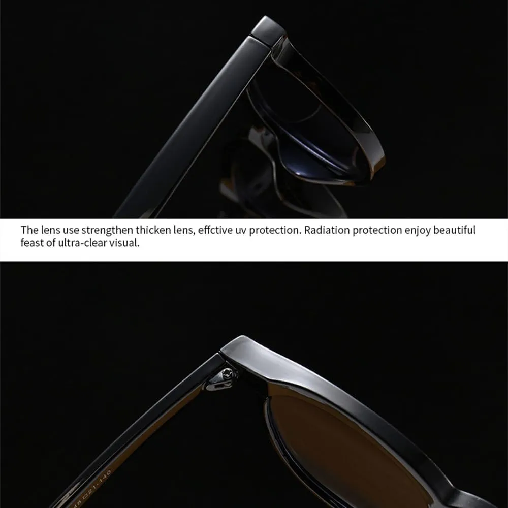Vintage Sunglasses Women Rivet Frame Red Lens Retro Acetate Sun Glasses Shades Men
