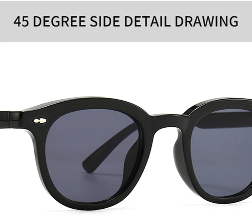 Vintage Sunglasses Women Rivet Frame Red Lens Retro Acetate Sun Glasses Shades Men
