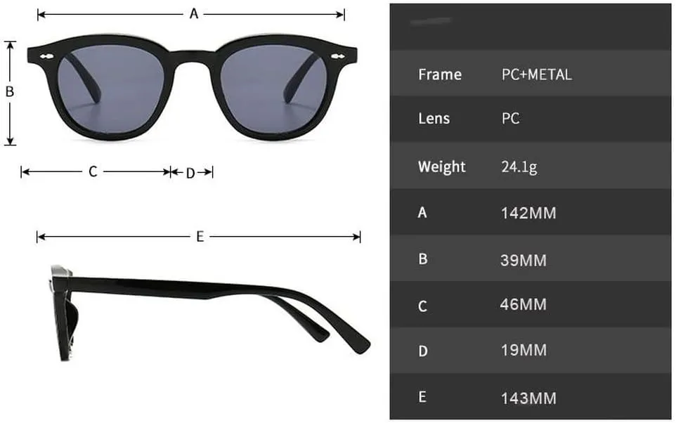Vintage Sunglasses Women Rivet Frame Red Lens Retro Acetate Sun Glasses Shades Men