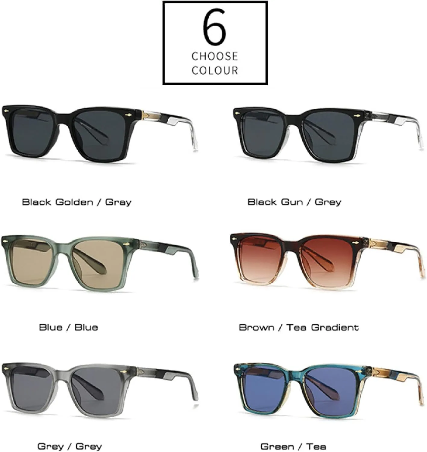 Vintage Women Sunglasses Fashion Blue Green Shades Uv400 Men Punk Sun Glasses