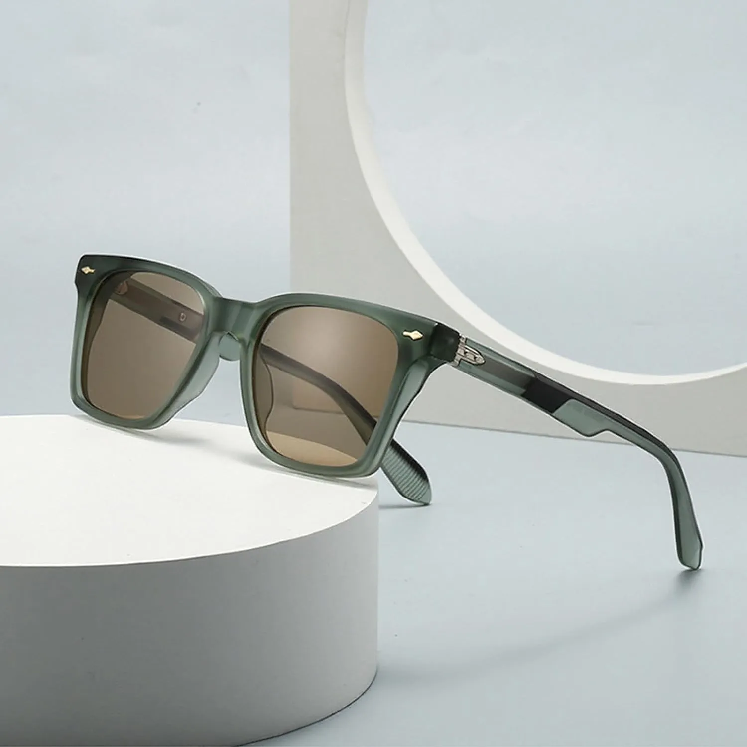 Vintage Women Sunglasses Fashion Blue Green Shades Uv400 Men Punk Sun Glasses