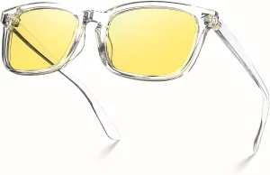 VISOONE Blue Light Blocking Glasses Square with Anti Computer Glare for Gaming Women and Men MONTANA