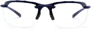 VITENZI Bifocal Safety Glasses with Readers Wrap Around Sport Magnifying Safety Reading Protective Goggles Monza