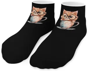Watercolor Cat Ankle Socks Breathable Low Cut Sports Socks Casual No Show Sock for Women Men
