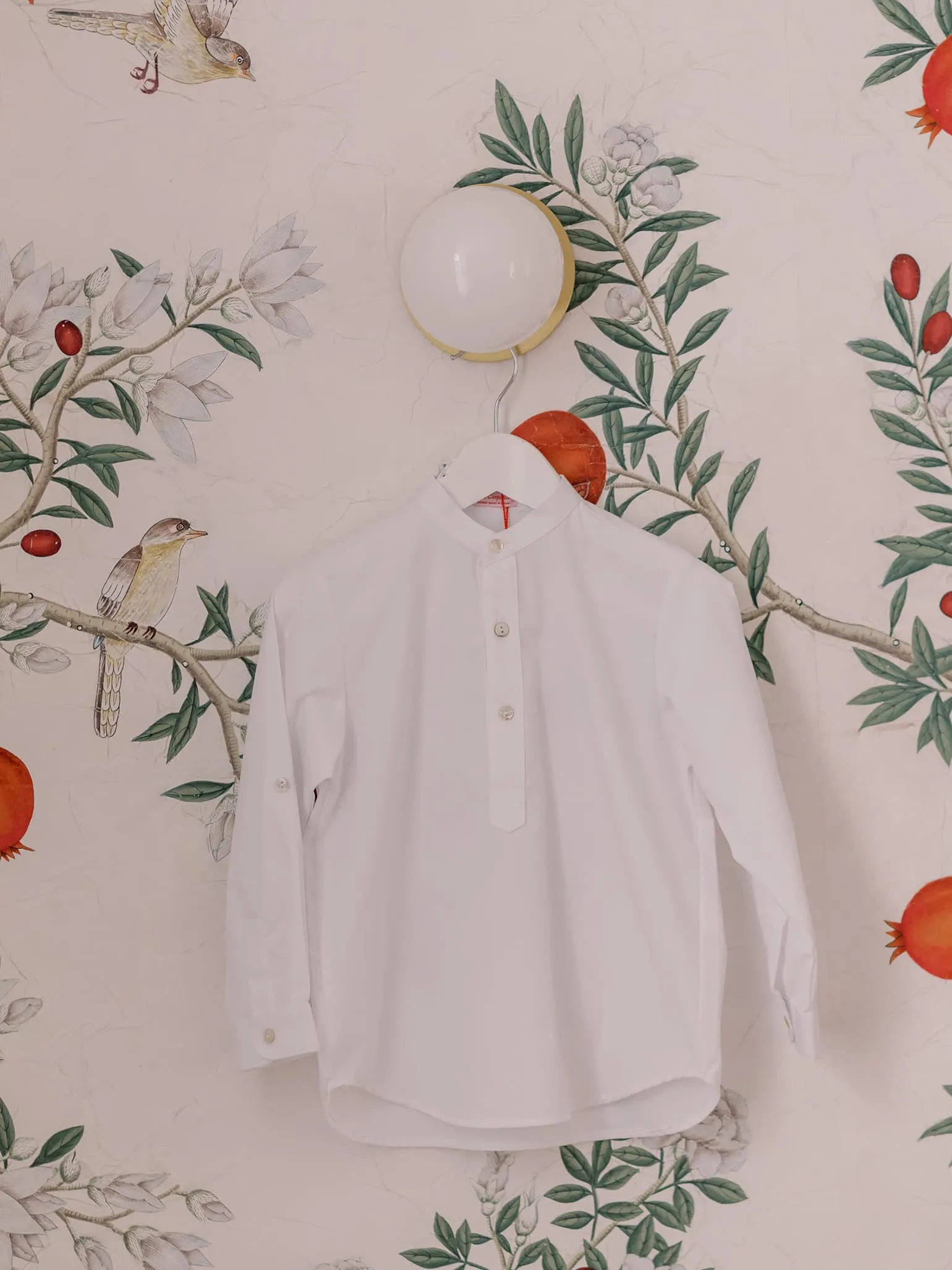 White Jazmin Cotton Long Sleeve Boy Shirt