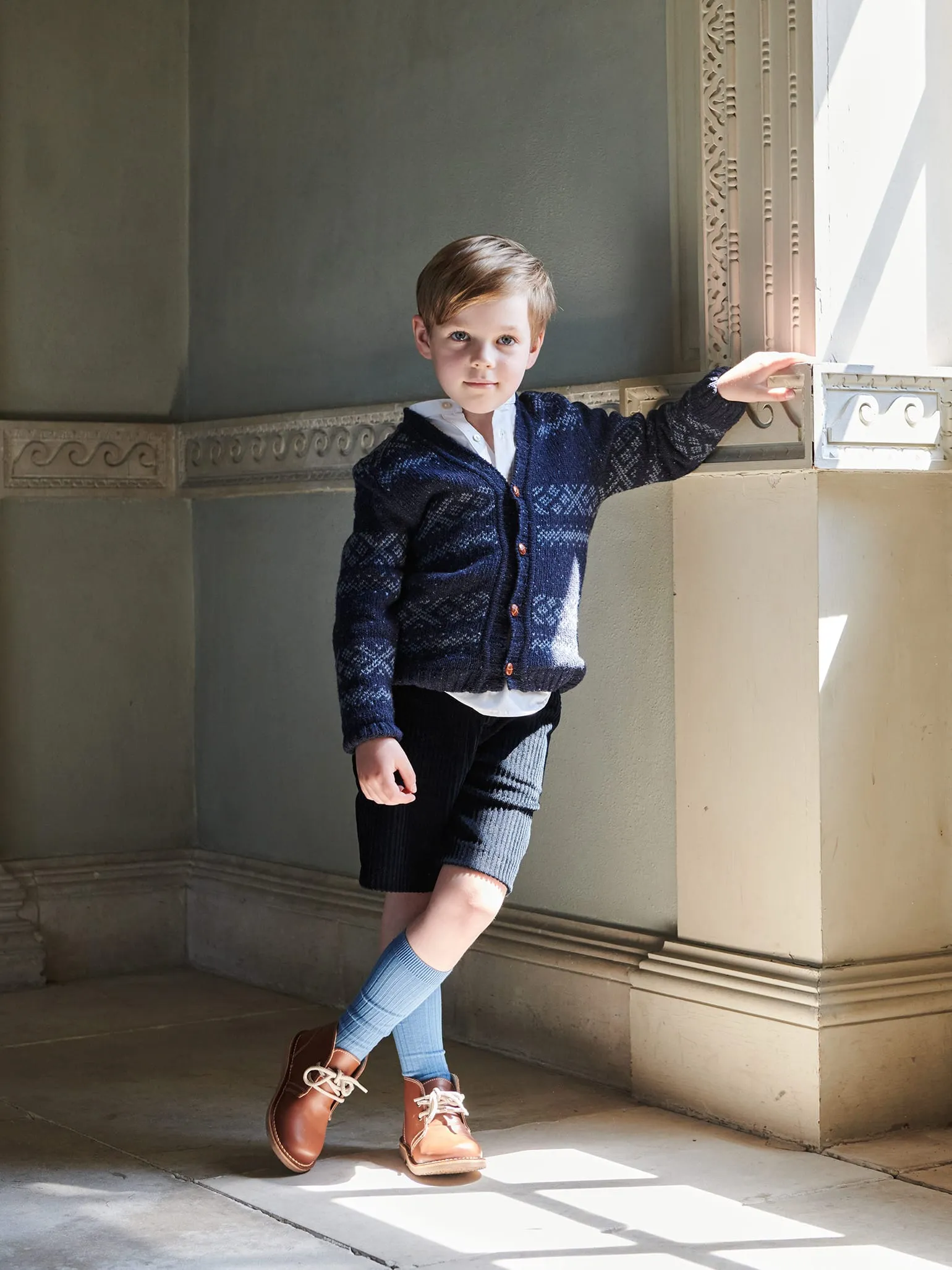 White Jazmin Cotton Long Sleeve Boy Shirt