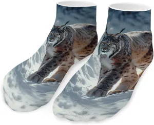 Wild Canada Lynx Big Cat Animal Ankle Socks Breathable Low Cut Sports Socks Casual No Show Sock for Women Men
