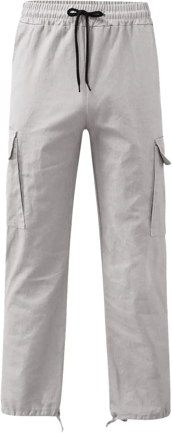 Wild Cargo Pants for Men Baggy Casual Joggers Athletic Pants Hiking Trousers Outdoor Wearing Work Track Pants with Pockets
