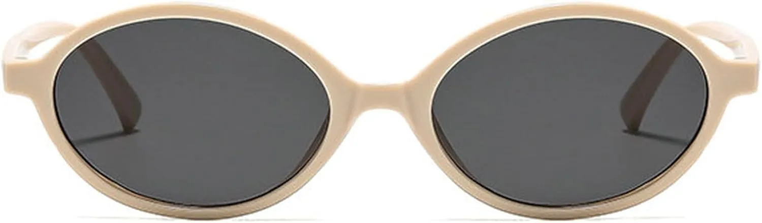 willochra Retro Round Sunglasses for Women Men Fashion Small Oval Sunglasses 90s Vintage Trendy Gradient Shades UV400