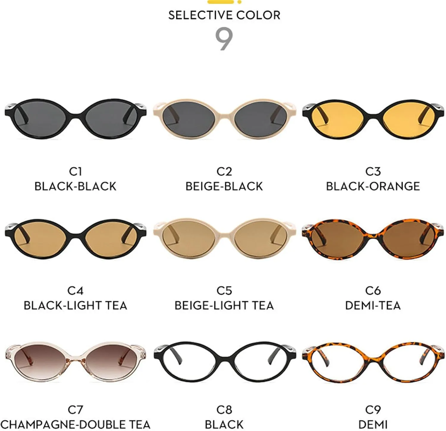 willochra Retro Round Sunglasses for Women Men Fashion Small Oval Sunglasses 90s Vintage Trendy Gradient Shades UV400