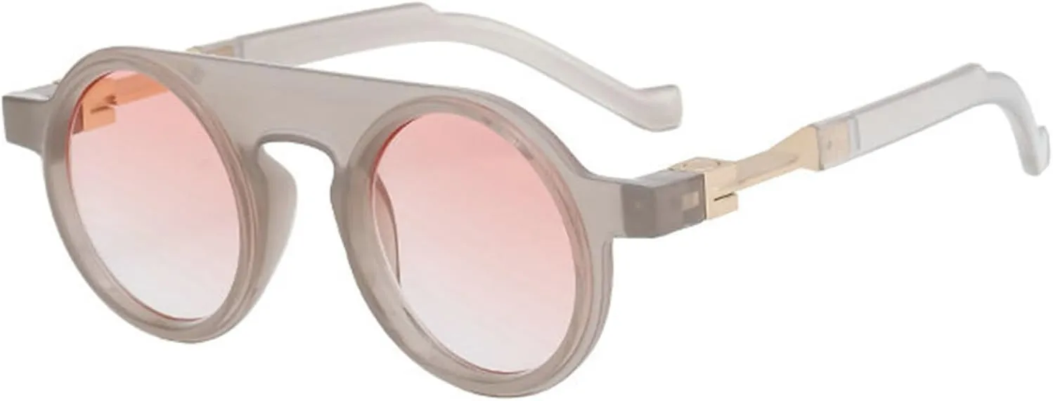 willochra Retro Round Sunglasses for Women Men Vintage Y2K Small Frame Circle punk Shades Sun Glasses UV400 Protection